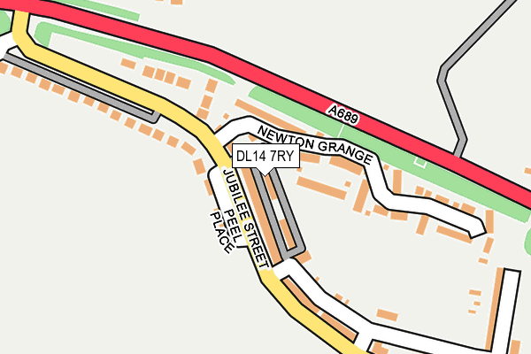 DL14 7RY map - OS OpenMap – Local (Ordnance Survey)