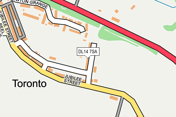 DL14 7SA map - OS OpenMap – Local (Ordnance Survey)