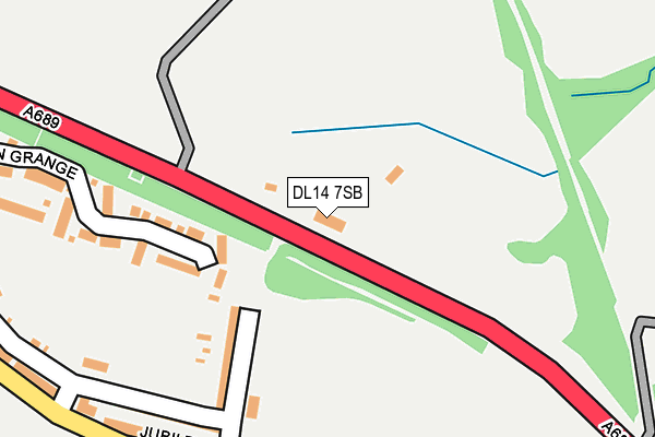 DL14 7SB map - OS OpenMap – Local (Ordnance Survey)