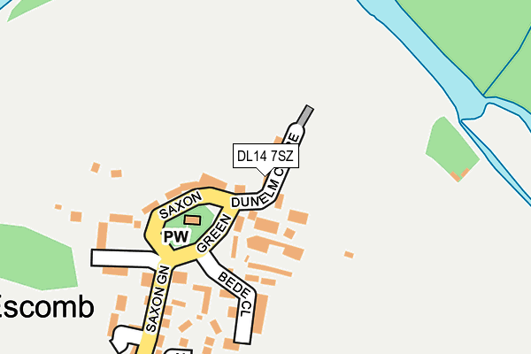 DL14 7SZ map - OS OpenMap – Local (Ordnance Survey)