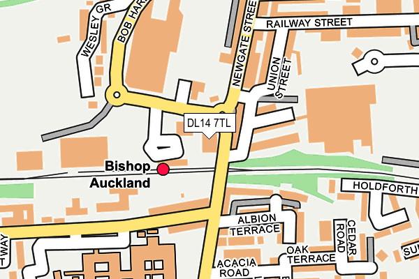 DL14 7TL map - OS OpenMap – Local (Ordnance Survey)