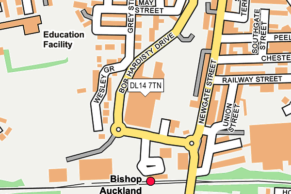 DL14 7TN map - OS OpenMap – Local (Ordnance Survey)