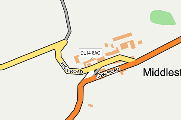 DL14 8AG map - OS OpenMap – Local (Ordnance Survey)