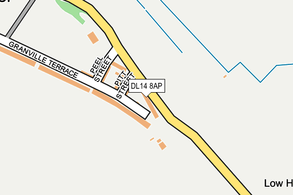 DL14 8AP map - OS OpenMap – Local (Ordnance Survey)