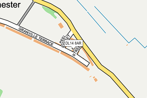 DL14 8AR map - OS OpenMap – Local (Ordnance Survey)