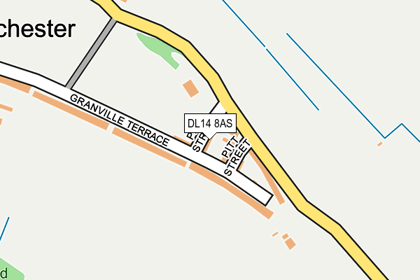DL14 8AS map - OS OpenMap – Local (Ordnance Survey)