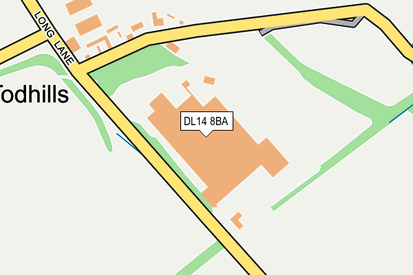 DL14 8BA map - OS OpenMap – Local (Ordnance Survey)
