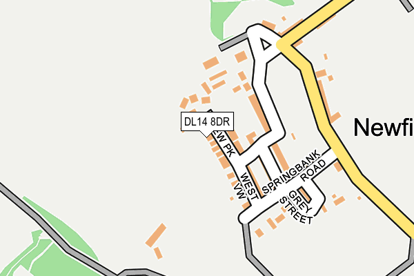 DL14 8DR map - OS OpenMap – Local (Ordnance Survey)