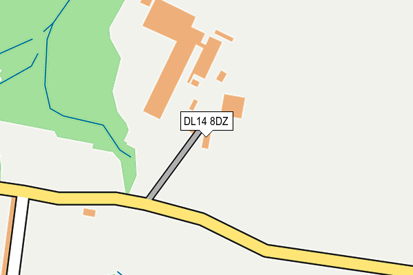 DL14 8DZ map - OS OpenMap – Local (Ordnance Survey)
