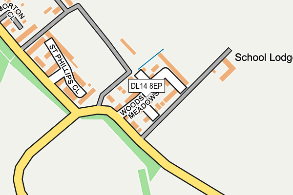 DL14 8EP map - OS OpenMap – Local (Ordnance Survey)