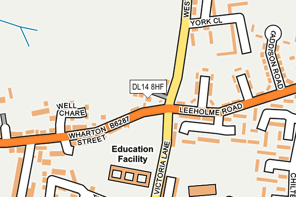 DL14 8HF map - OS OpenMap – Local (Ordnance Survey)