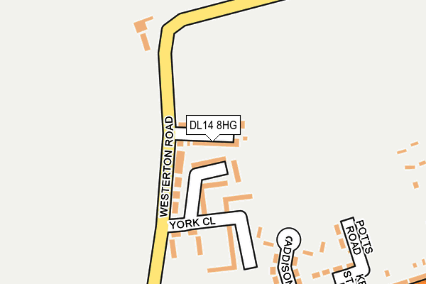 DL14 8HG map - OS OpenMap – Local (Ordnance Survey)