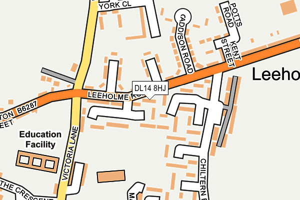 DL14 8HJ map - OS OpenMap – Local (Ordnance Survey)
