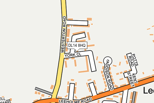 DL14 8HQ map - OS OpenMap – Local (Ordnance Survey)