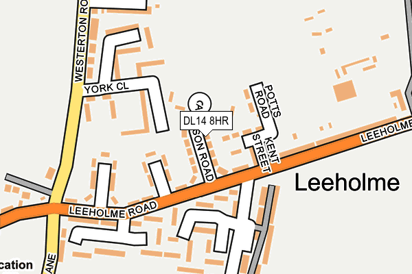 DL14 8HR map - OS OpenMap – Local (Ordnance Survey)