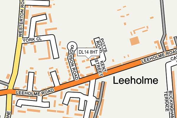 DL14 8HT map - OS OpenMap – Local (Ordnance Survey)