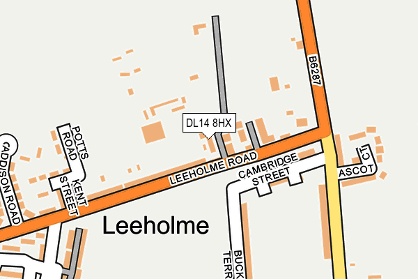 DL14 8HX map - OS OpenMap – Local (Ordnance Survey)