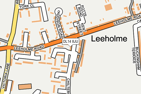 DL14 8JU map - OS OpenMap – Local (Ordnance Survey)