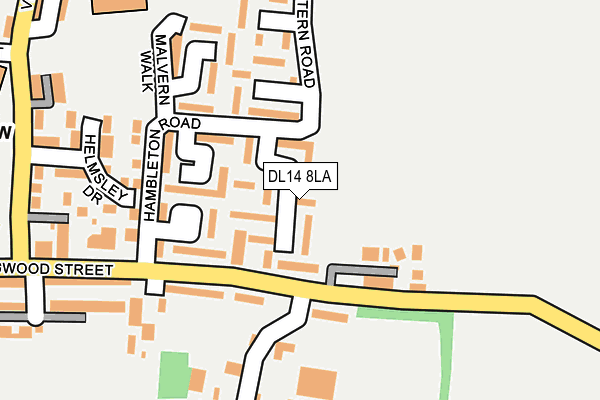 DL14 8LA map - OS OpenMap – Local (Ordnance Survey)