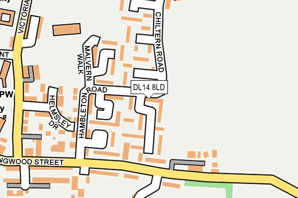 DL14 8LD map - OS OpenMap – Local (Ordnance Survey)