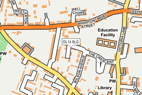 DL14 8LQ map - OS OpenMap – Local (Ordnance Survey)