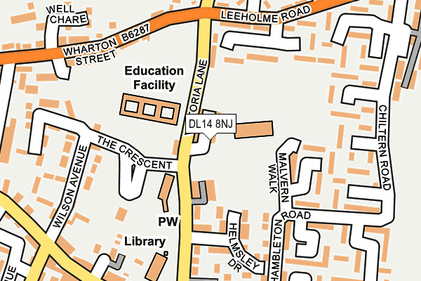 DL14 8NJ map - OS OpenMap – Local (Ordnance Survey)