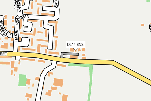 DL14 8NS map - OS OpenMap – Local (Ordnance Survey)