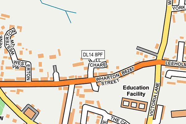 DL14 8PF map - OS OpenMap – Local (Ordnance Survey)