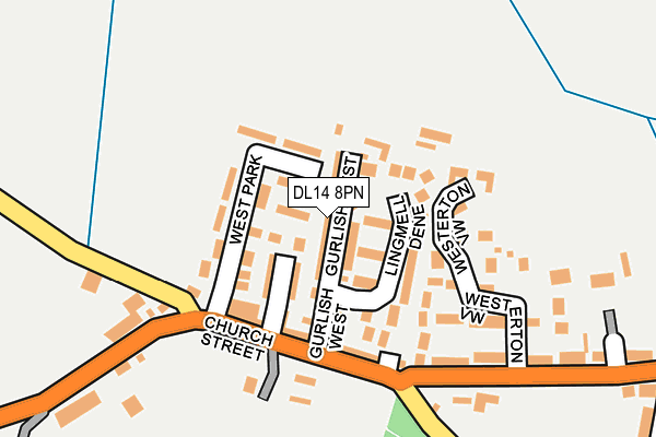 DL14 8PN map - OS OpenMap – Local (Ordnance Survey)