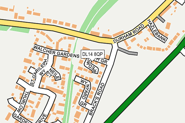 DL14 8QP map - OS OpenMap – Local (Ordnance Survey)