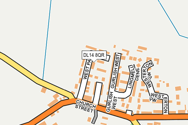 DL14 8QR map - OS OpenMap – Local (Ordnance Survey)