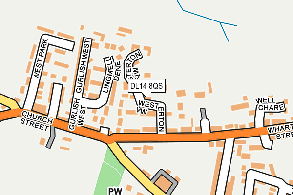 DL14 8QS map - OS OpenMap – Local (Ordnance Survey)