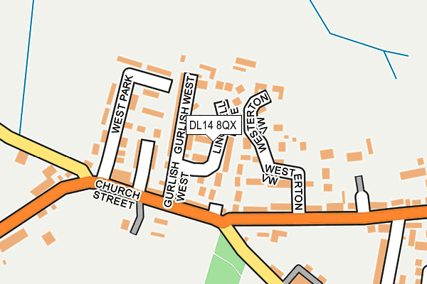 DL14 8QX map - OS OpenMap – Local (Ordnance Survey)