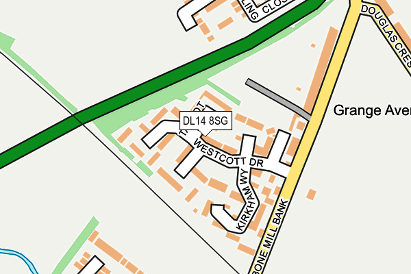 DL14 8SG map - OS OpenMap – Local (Ordnance Survey)
