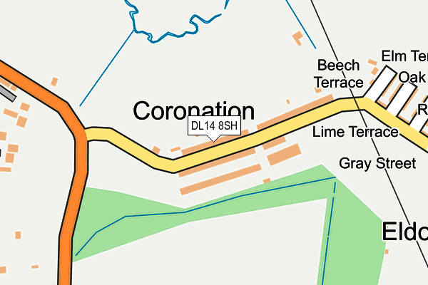 DL14 8SH map - OS OpenMap – Local (Ordnance Survey)
