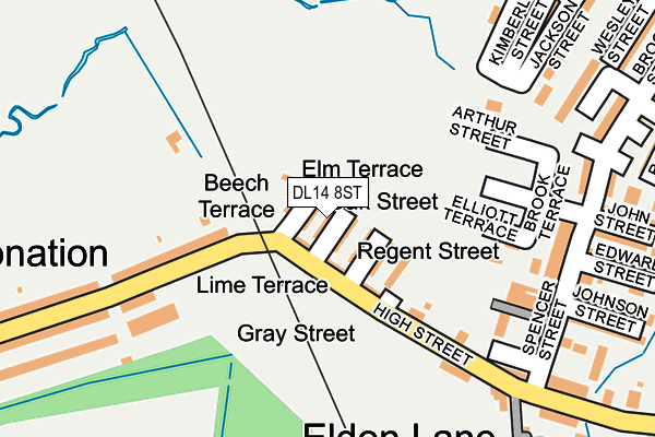 DL14 8ST map - OS OpenMap – Local (Ordnance Survey)