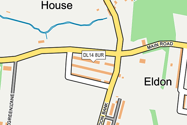 DL14 8UR map - OS OpenMap – Local (Ordnance Survey)