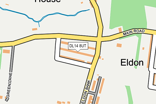 DL14 8UT map - OS OpenMap – Local (Ordnance Survey)