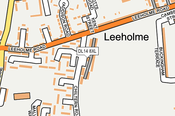 DL14 8XL map - OS OpenMap – Local (Ordnance Survey)