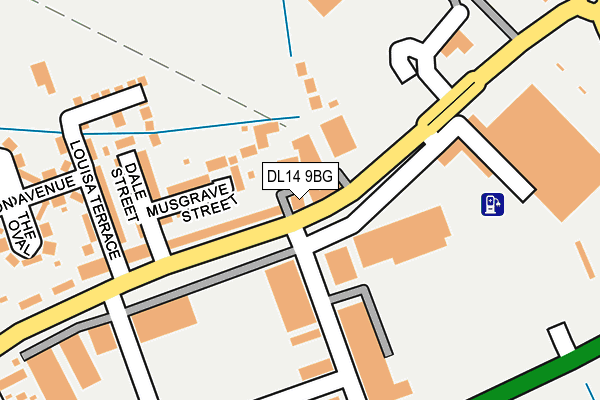 DL14 9BG map - OS OpenMap – Local (Ordnance Survey)