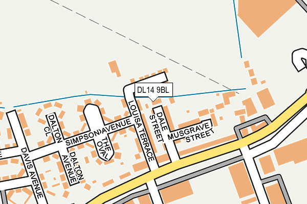 DL14 9BL map - OS OpenMap – Local (Ordnance Survey)