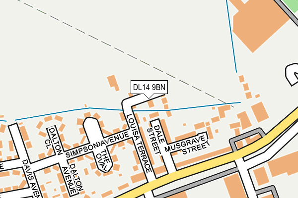 DL14 9BN map - OS OpenMap – Local (Ordnance Survey)