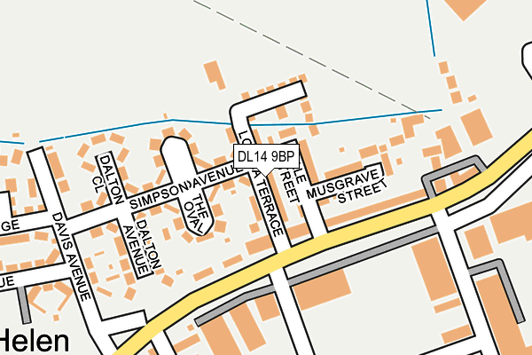 DL14 9BP map - OS OpenMap – Local (Ordnance Survey)