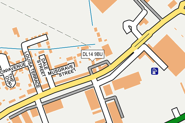 DL14 9BU map - OS OpenMap – Local (Ordnance Survey)