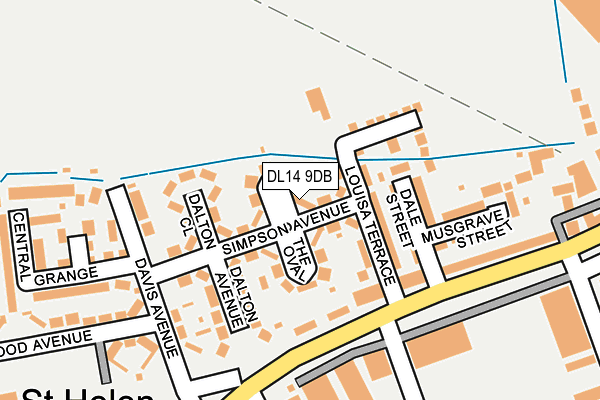 DL14 9DB map - OS OpenMap – Local (Ordnance Survey)