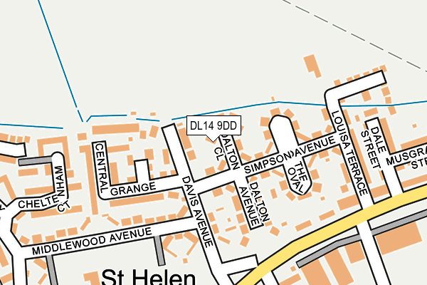 DL14 9DD map - OS OpenMap – Local (Ordnance Survey)