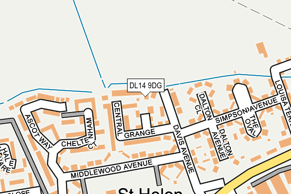 DL14 9DG map - OS OpenMap – Local (Ordnance Survey)
