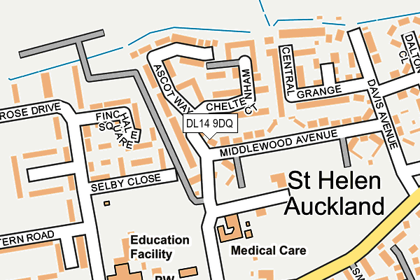 DL14 9DQ map - OS OpenMap – Local (Ordnance Survey)