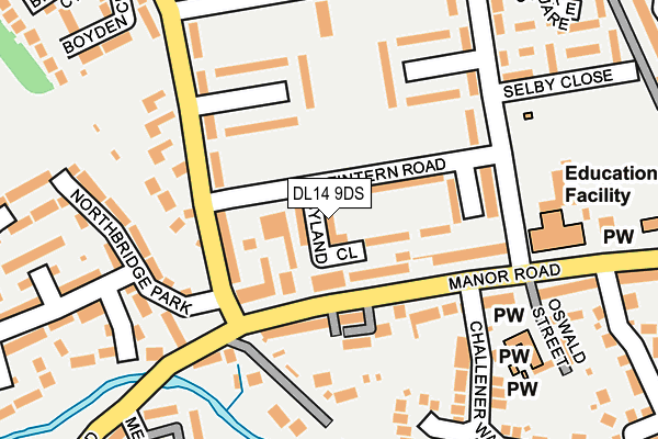 DL14 9DS map - OS OpenMap – Local (Ordnance Survey)