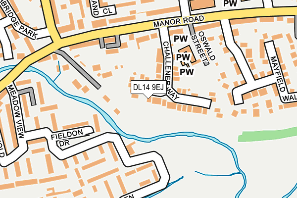 DL14 9EJ map - OS OpenMap – Local (Ordnance Survey)